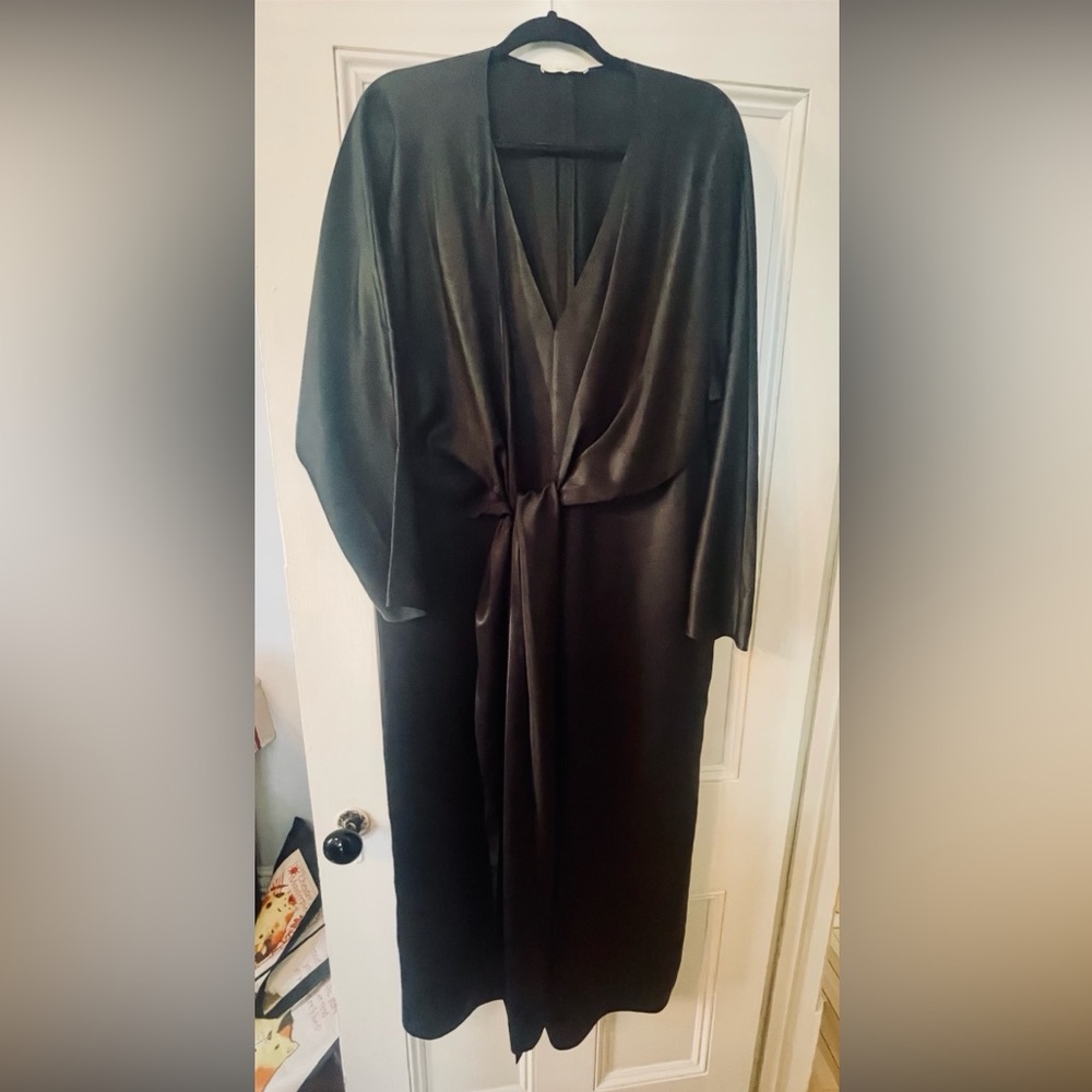 The Row 100% Silk Black Long-Sleeve Dress, Spring 2015